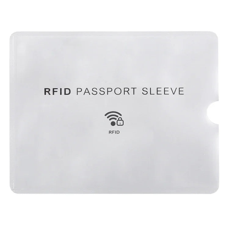 ซองป้องกันการโจรกรรม RFID ฟอยล์อลูมิเนียม 100 ชิ้น สำหรับหนังสือเดินทางและสมุดบัญชี ขนาด: 13.5*10.5cm ลายเครื่องบิน 100 ชิ้น