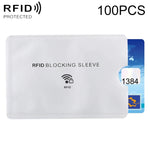 ซองป้องกัน RFID กันขโมยฟอยล์อลูมิเนียม 100 ชิ้น ขนาด: 9.1*6.3 ซม. ซองป้องกัน RFID 100 ชิ้น