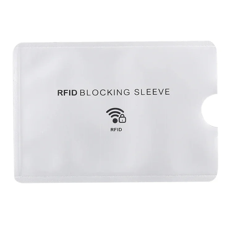 ซองป้องกัน RFID กันขโมยฟอยล์อลูมิเนียม 100 ชิ้น ขนาด: 9.1*6.3 ซม. ซองป้องกัน RFID 100 ชิ้น