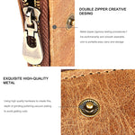 3533 กระเป๋าสตางค์หนังวัวลายม้าบ้าแบบพับ ป้องกัน RFID สำหรับผู้ชาย พร้อมช่องใส่บัตร, 3533 สีน้ำตาลเหลือง, 3533 สีดำ, 3533 สีน้ำตาลกาแฟ, 3533 สีน้ำเงิน, 3533 สีแดง