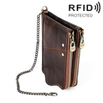 กระเป๋าสตางค์หนังวัวลายม้าบ้าที่ยาว LT3533 พับได้ ป้องกันคลื่นแม่เหล็ก RFID สำหรับผู้ชาย พร้อมช่องใส่บัตรและสายสะพายไหล่, สีเหลืองน้ำตาล LT3533, สีดำ LT3533, สีกาแฟ LT3533, สีน้ำเงิน LT3533, สีแดง LT3533
