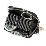 กระเป๋าสตางค์หนังวัวซิปสองแถวลายเพชร KB213 รูปทรงออร์แกน มีช่องใส่บัตรหลายช่อง ป้องกัน RFID แม่เหล็กสำหรับผู้หญิง KB213 สีน้ำเงิน, KB213 สีชมพูอ่อน, KB213 สีชมพูเข้ม, KB213 สีดำ, KB213 สีชมพู