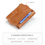 LT3539 กระเป๋าสตางค์หนังวัวซิปพร้อมหัวเข็มขัด กันแม่เหล็ก RFID สำหรับผู้ชาย มีช่องใส่บัตรและสายสะพาย LT3539 สายสะพายสีน้ำเงิน, LT3539 สายสะพายสีแดง, LT3539 สีน้ำตาลเหลือง