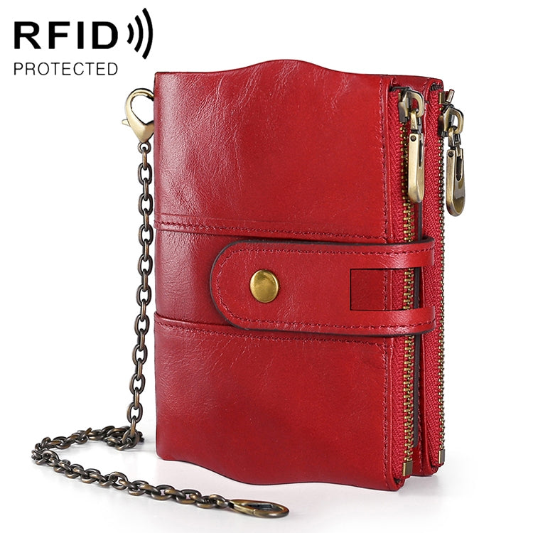 LT3539 กระเป๋าสตางค์หนังวัวซิปพร้อมหัวเข็มขัด กันแม่เหล็ก RFID สำหรับผู้ชาย มีช่องใส่บัตรและสายสะพาย LT3539 สายสะพายสีน้ำเงิน, LT3539 สายสะพายสีแดง, LT3539 สีน้ำตาลเหลือง