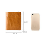 กระเป๋าสตางค์หนังเคลือบน้ำมัน TP-191 RFID สามพับ ใช้งานได้หลากหลาย