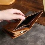 TP-195 กระเป๋าสตางค์หนัง Oilskin แบบอเนกประสงค์ พร้อม RFID