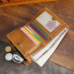 TP-195 กระเป๋าสตางค์หนัง Oilskin แบบอเนกประสงค์ พร้อม RFID