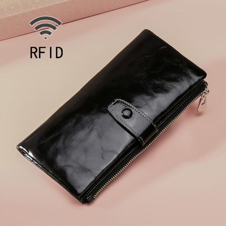 กระเป๋าสตางค์หนัง Oilskin TP-189 ซิปอเนกประสงค์ ป้องกัน RFID