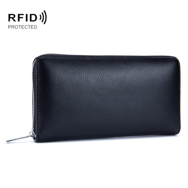 กระเป๋าใส่บัตรหนังวัวสองชั้น รูปทรงออร์แกน ช่องใส่บัตรหลายช่อง ป้องกัน RFID กันขโมย