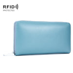 กระเป๋าใส่บัตรหนังวัวสองชั้น รูปทรงออร์แกน ช่องใส่บัตรหลายช่อง ป้องกัน RFID กันขโมย
