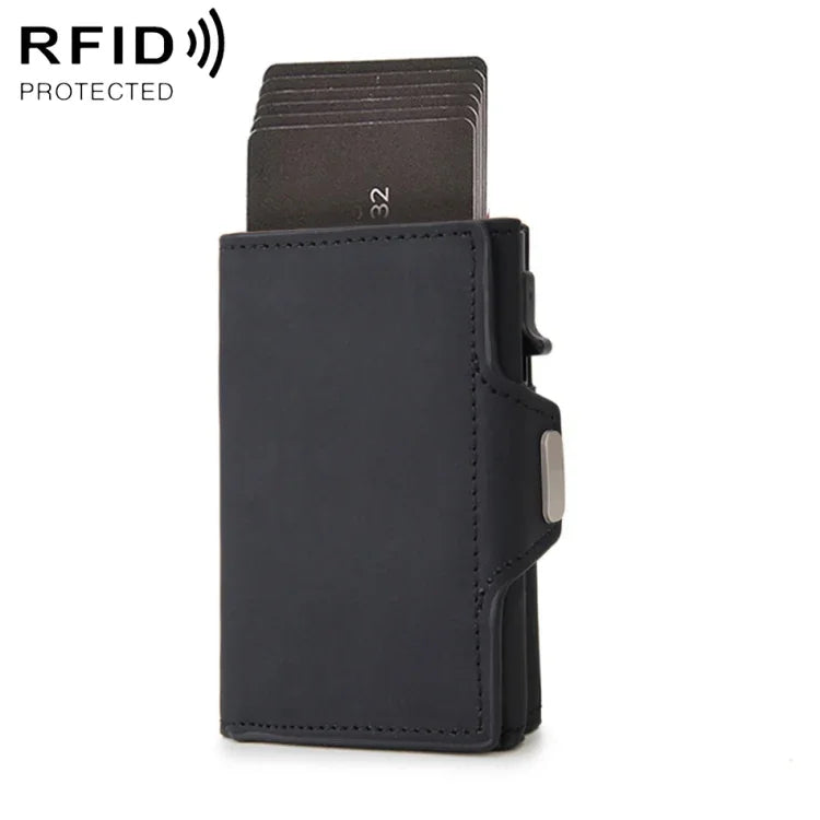 CH0727-1 กระเป๋าใส่บัตร RFID ซิปคาร์บอนไฟเบอร์อเนกประสงค์