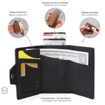 CH0727-1 กระเป๋าใส่บัตร RFID ซิปคาร์บอนไฟเบอร์อเนกประสงค์