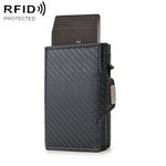 CH0727-1 กระเป๋าใส่บัตร RFID ซิปคาร์บอนไฟเบอร์อเนกประสงค์