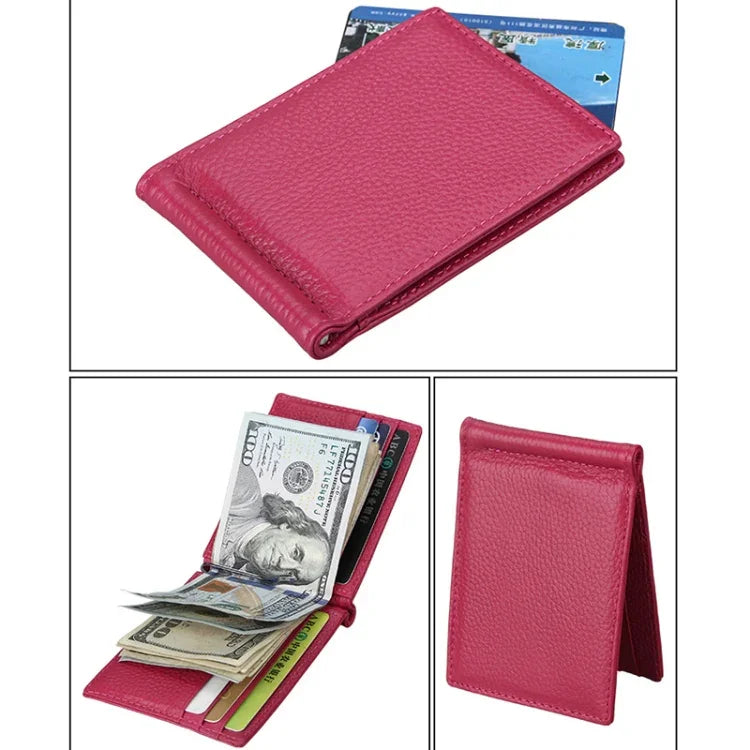 กระเป๋าใส่บัตรหนังวัวลายลิ้นจี่ ป้องกัน RFID พร้อมช่องใส่บัตร 6 ช่อง ขนาด 110*82*8 มม.