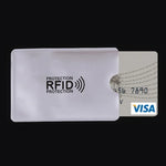กล่องใส่บัตรเครดิตและบัตรธนาคารกัน RFID ฟอยล์อลูมิเนียม 10 ชิ้น ขนาด: 9.1*6.3 ซม. RFID 10 ชิ้น