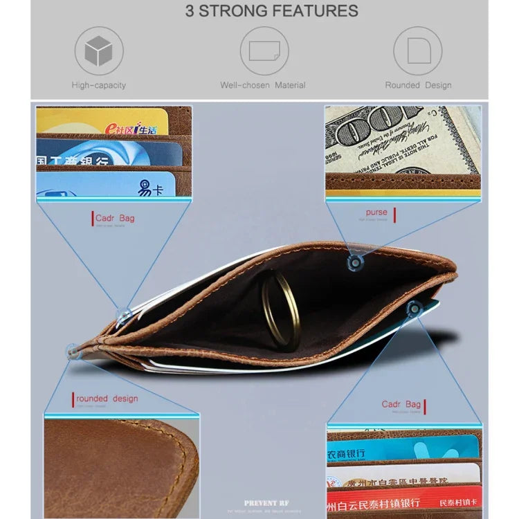 KB108 กระเป๋าใส่บัตรเครดิตลายม้าบ้าป้องกันแม่เหล็ก RFID แฟชั่น แปรงกันขโมย, KB108
