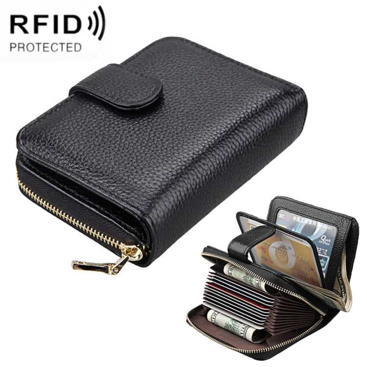 KB132 กระเป๋าสตางค์หนังวัวแท้สไตล์ผู้หญิง RFID อเนกประสงค์/ กระเป๋าบัตร/ ซองใบขับขี่