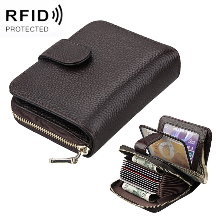 KB132 กระเป๋าสตางค์หนังวัวแท้สไตล์ผู้หญิง RFID อเนกประสงค์/ กระเป๋าบัตร/ ซองใบขับขี่