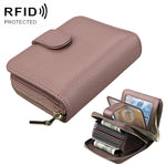 KB132 กระเป๋าสตางค์หนังวัวแท้สไตล์ผู้หญิง RFID อเนกประสงค์/ กระเป๋าบัตร/ ซองใบขับขี่