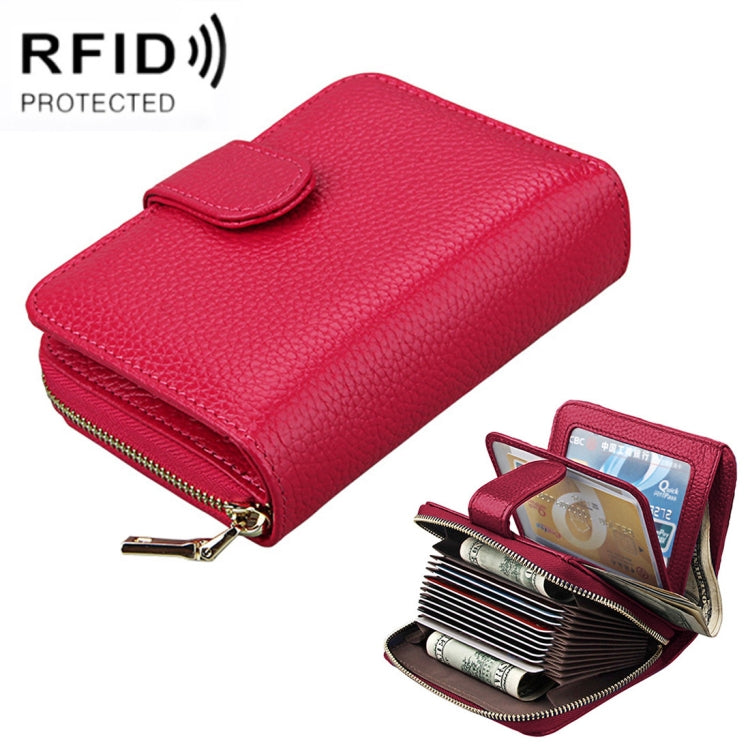 KB132 กระเป๋าสตางค์หนังวัวแท้สไตล์ผู้หญิง RFID อเนกประสงค์/ กระเป๋าบัตร/ ซองใบขับขี่