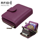 KB132 กระเป๋าสตางค์หนังวัวแท้สไตล์ผู้หญิง RFID อเนกประสงค์/ กระเป๋าบัตร/ ซองใบขับขี่