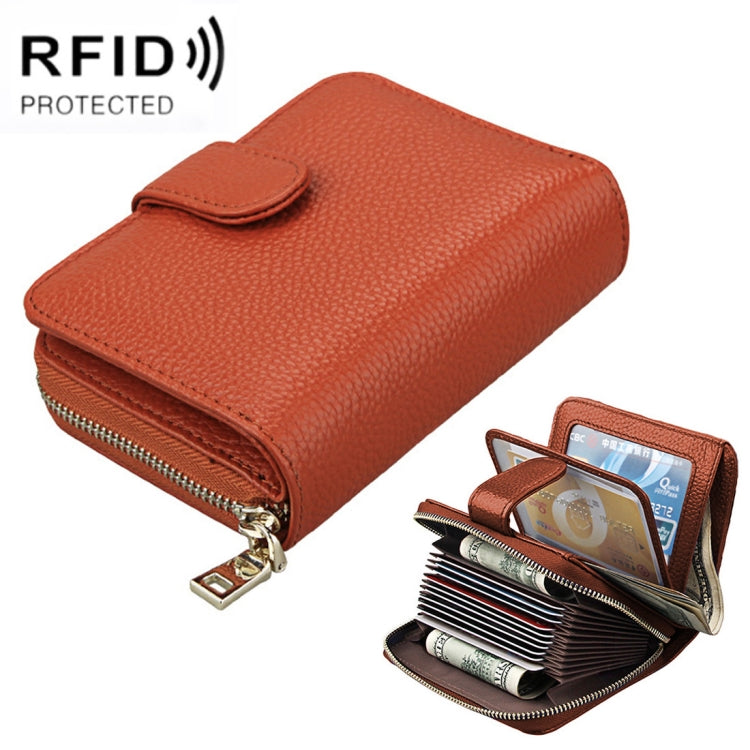 KB132 กระเป๋าสตางค์หนังวัวแท้สไตล์ผู้หญิง RFID อเนกประสงค์/ กระเป๋าบัตร/ ซองใบขับขี่