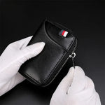 KB155 กระเป๋าสตางค์หนังซิปกันแม่เหล็ก RFID ความจุใหญ่สำหรับใส่บัตร