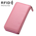 กระเป๋าสตางค์ผู้หญิงขนาดใหญ่ลายลิ้นจี่ป้องกัน RFID แม่เหล็ก 902 พร้อมช่องใส่บัตรและช่องใส่โทรศัพท์