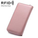 กระเป๋าสตางค์ผู้หญิงขนาดใหญ่ลายลิ้นจี่ป้องกัน RFID แม่เหล็ก 902 พร้อมช่องใส่บัตรและช่องใส่โทรศัพท์