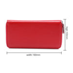 กระเป๋าสตางค์ผู้หญิงขนาดใหญ่ลายลิ้นจี่ป้องกัน RFID แม่เหล็ก 902 พร้อมช่องใส่บัตรและช่องใส่โทรศัพท์