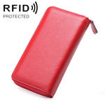 กระเป๋าสตางค์ผู้หญิงขนาดใหญ่ลายลิ้นจี่ป้องกัน RFID แม่เหล็ก 902 พร้อมช่องใส่บัตรและช่องใส่โทรศัพท์