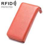 กระเป๋าสตางค์ผู้หญิงขนาดใหญ่ลายลิ้นจี่ป้องกัน RFID แม่เหล็ก 902 พร้อมช่องใส่บัตรและช่องใส่โทรศัพท์