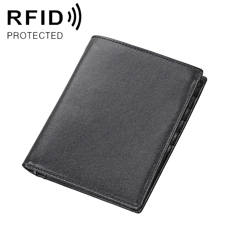 8235 กระเป๋าสตางค์หนังลายม้าบ้าป้องกันแม่เหล็ก RFID อเนกประสงค์