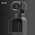 ชุดป้องกันเลนส์ HD 6 ชิ้น + ฟิล์มกันรอยหน้าจอสำหรับ DJI OSMO Pocket Gimbal, ป้องกันเลนส์ HD