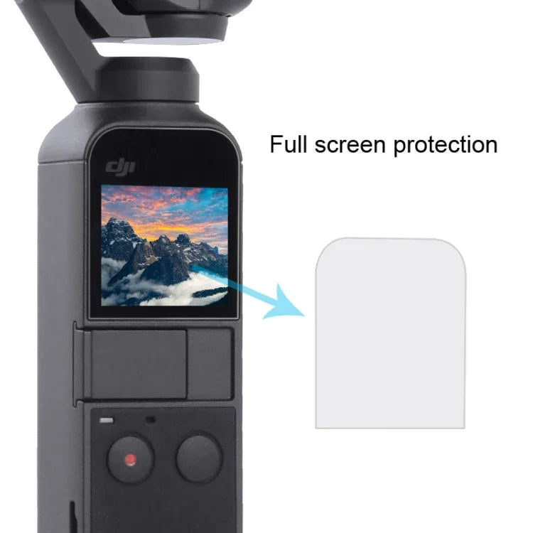 ชุดป้องกันเลนส์ HD 6 ชิ้น + ฟิล์มกันรอยหน้าจอสำหรับ DJI OSMO Pocket Gimbal, ป้องกันเลนส์ HD