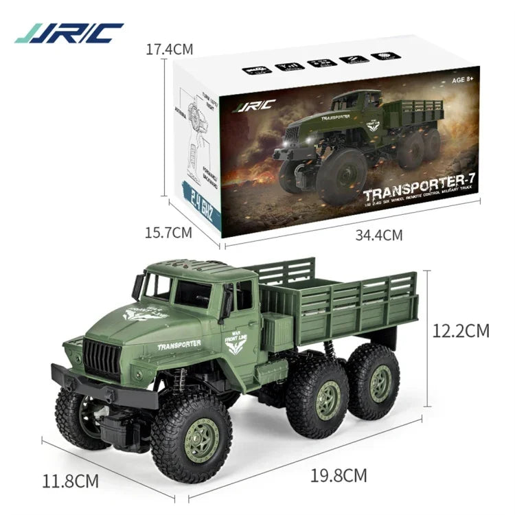 ของเล่นรถบังคับ 1:18 2.4Ghz 4 ช่อง รถบรรทุกเกราะหกล้อ Dongfeng 7, Dongfeng 7 (สีเขียว), Dongfeng 7 (สีเหลือง)