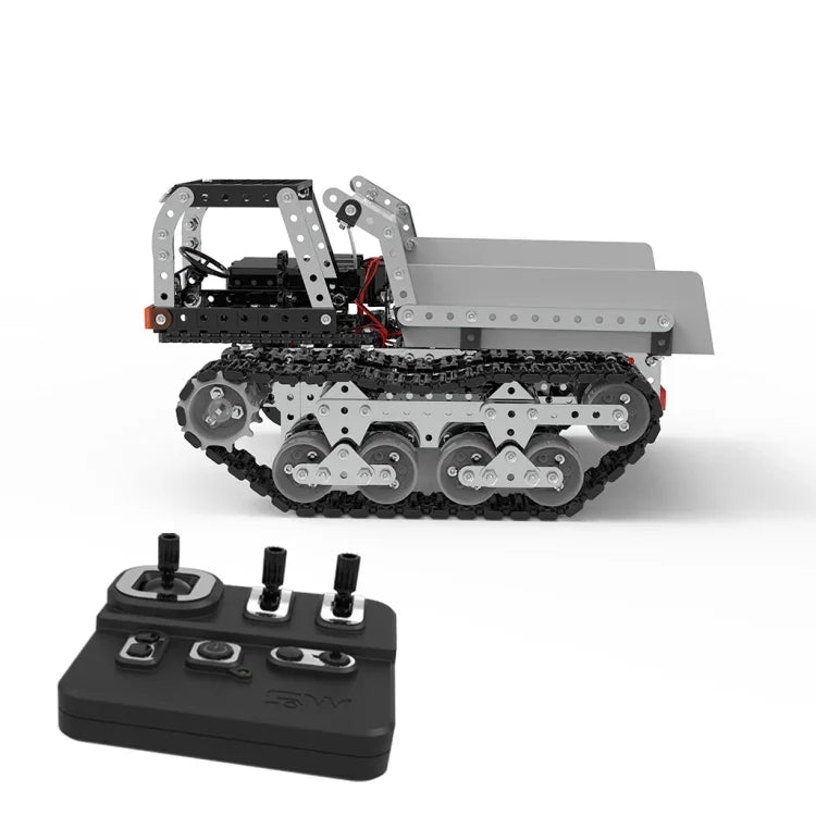 MoFun SW(RC)-007 รีโมทคอนโทรลไร้สาย 2.4G 10 ช่อง รถบรรทุกดัมพ์ ของเล่นประกอบสแตนเลสสำหรับเด็ก DIY, SW(RC)-007