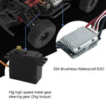 FY-08 รุ่นไร้แปรงถ่าน รีโมทคอนโทรล 2.4G รถออฟโรด 1:12 ขับเคลื่อนสี่ล้อ รถบรรทุกขนาดสั้น ความเร็วสูง ปลั๊ก EU