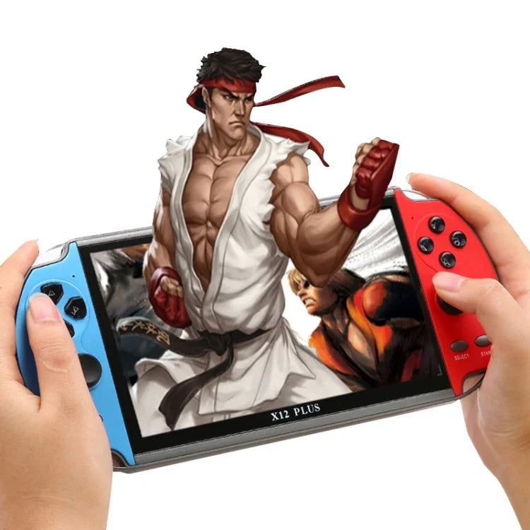 เครื่องเล่นเกมพกพา Powkiddy X12 Plus เกมคลาสสิกย้อนยุค พร้อมหน้าจอ HD 7 นิ้ว และหน่วยความจำ 16GB, รองรับ MP4 / หนังสืออิเล็กทรอนิกส์, รุ่น X12 Plus