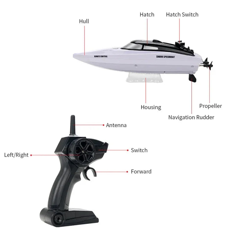 เรือฉลามบังคับวิทยุ 2.4G YDJ-818, YDJ-818