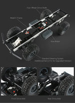 รถบรรทุกทหารบังคับวิทยุ 6WD แบบสายพาน ขนาด 1:16 2.4GHz รุ่น JJR/C Q60 Transporter-1, รุ่น Q60