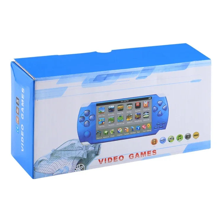 เครื่องเล่นเกมพกพาย้อนยุค X6 หน้าจอ 4.3 นิ้ว พร้อมกล้อง 3MP มีเกมในเครื่อง 10000 เกม รองรับหนังสืออิเล็กทรอนิกส์ / บันทึกเสียง / เล่นเพลง / เล่นวิดีโอ, รุ่น X6