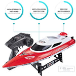 HongXunJie HJ806 เรือแข่งความเร็วสูง 2.4GHz ระบบระบายความร้อนด้วยน้ำ พร้อมรีโมทคอนโทรล, ฟังก์ชันพลิกอัตโนมัติ, ระยะควบคุม 200 ม.