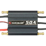ตัวควบคุมความเร็วอิเล็กทรอนิกส์กันน้ำ Flycolor Flymoster Series 50A 2-6S สำหรับเรือ RC, 50A 2-6S