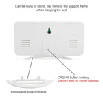 TS-8201-W กระจกแต่งหน้าพร้อมนาฬิกาโต๊ะ LED อเนกประสงค์ พร้อมนาฬิกาปลุกอิเล็กทรอนิกส์แบบอัตโนมัติและเซ็นเซอร์แสง