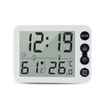 TS-9606-WR นาฬิกาปลุกหน้าจอใหญ่ เครื่องจับเวลา เครื่องวัดอุณหภูมิและความชื้น (สีขาวแดง)