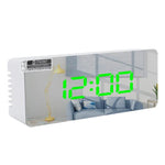 TS-S69-R นาฬิกาปลุก LED อเนกประสงค์ พร้อมกระจกแต่งหน้า ใช้แบตเตอรี่/ชาร์จไฟได้ รุ่น TS-S69-G, TS-S69-HW