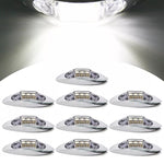 10 PCS DC 10-30V Car Truck Trailer Piranha 3-LED Side Marker Indicator Lights Bulb Lamp, Light Color: White, 10 PCS White Light