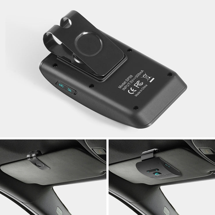 ชุดลำโพงบลูทูธไร้สาย SP09 Multipoint V4.2 พร้อมแฮนด์ฟรีในรถ รองรับการอ่านเสียงและเซ็นเซอร์สั่น