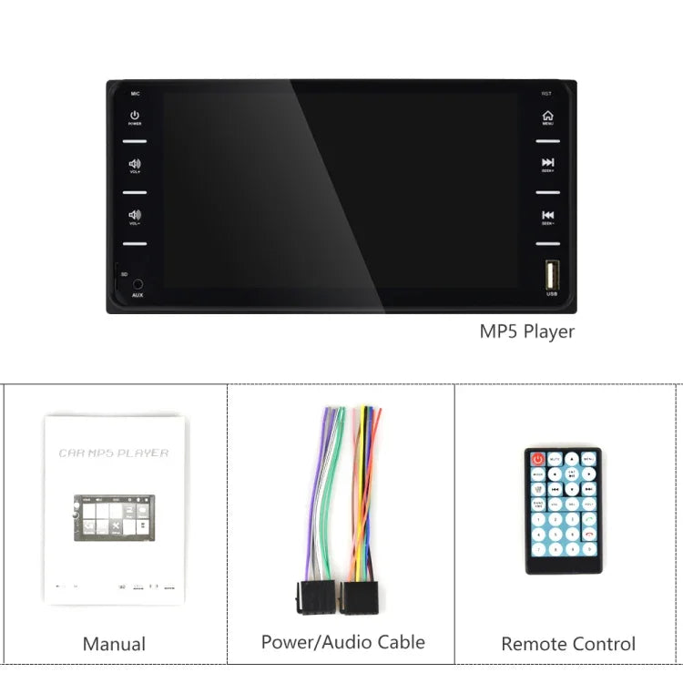 เครื่องนำทาง GPS รถยนต์หน้าจอสัมผัสมัลติทัช 7 นิ้ว 848V รองรับการ์ด TF / USB / AUX / เครื่องเล่น MP5 / ลิงก์หน้าจอ Android & iPhone, 848V